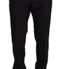 Dolce & Gabbana Black Wool Formal Tuxedo Trouser Pants