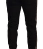 Dolce & Gabbana Black Skinny Fit Denim Side Band Jeans Pant