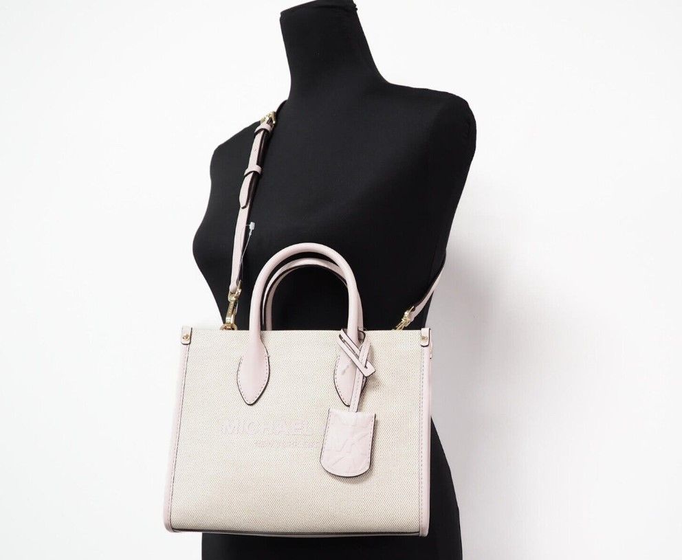 Sac à main bandoulière Michael Kors Mirella Small Powder Blush en toile