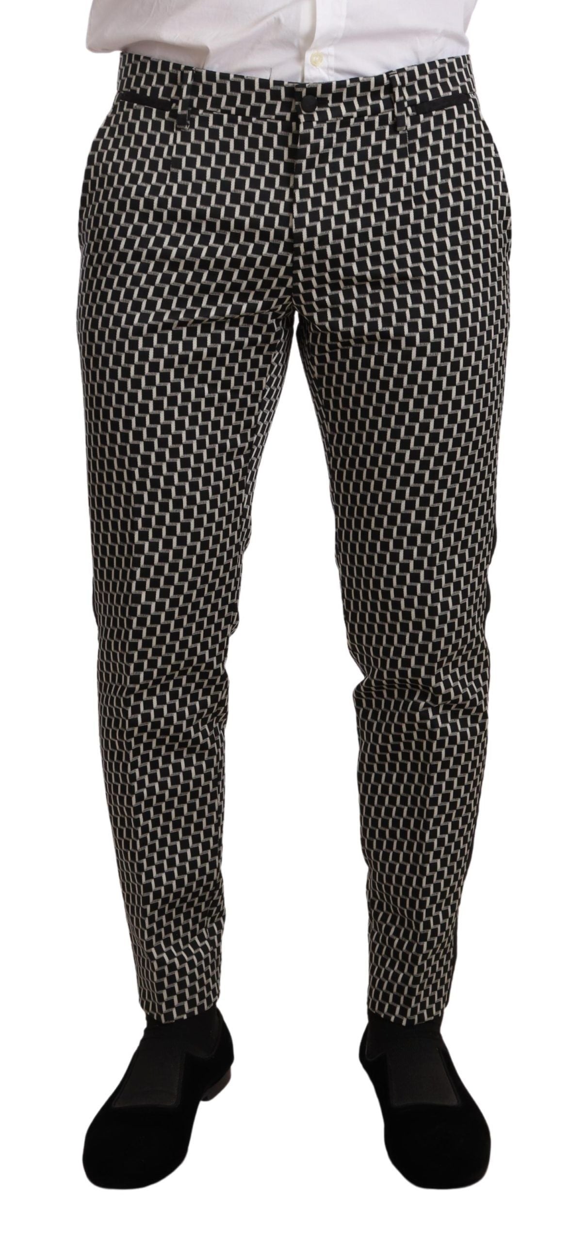 Costume trois pièces élégant à carreaux noirs Martini de Dolce & Gabbana