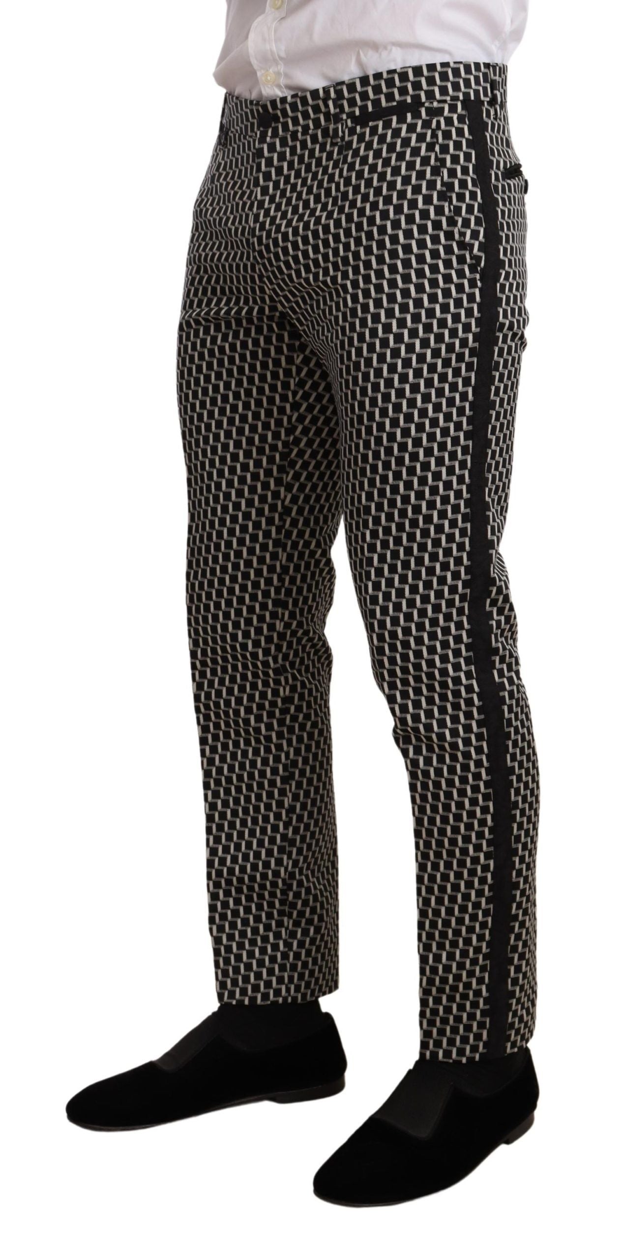 Costume trois pièces élégant à carreaux noirs Martini de Dolce & Gabbana