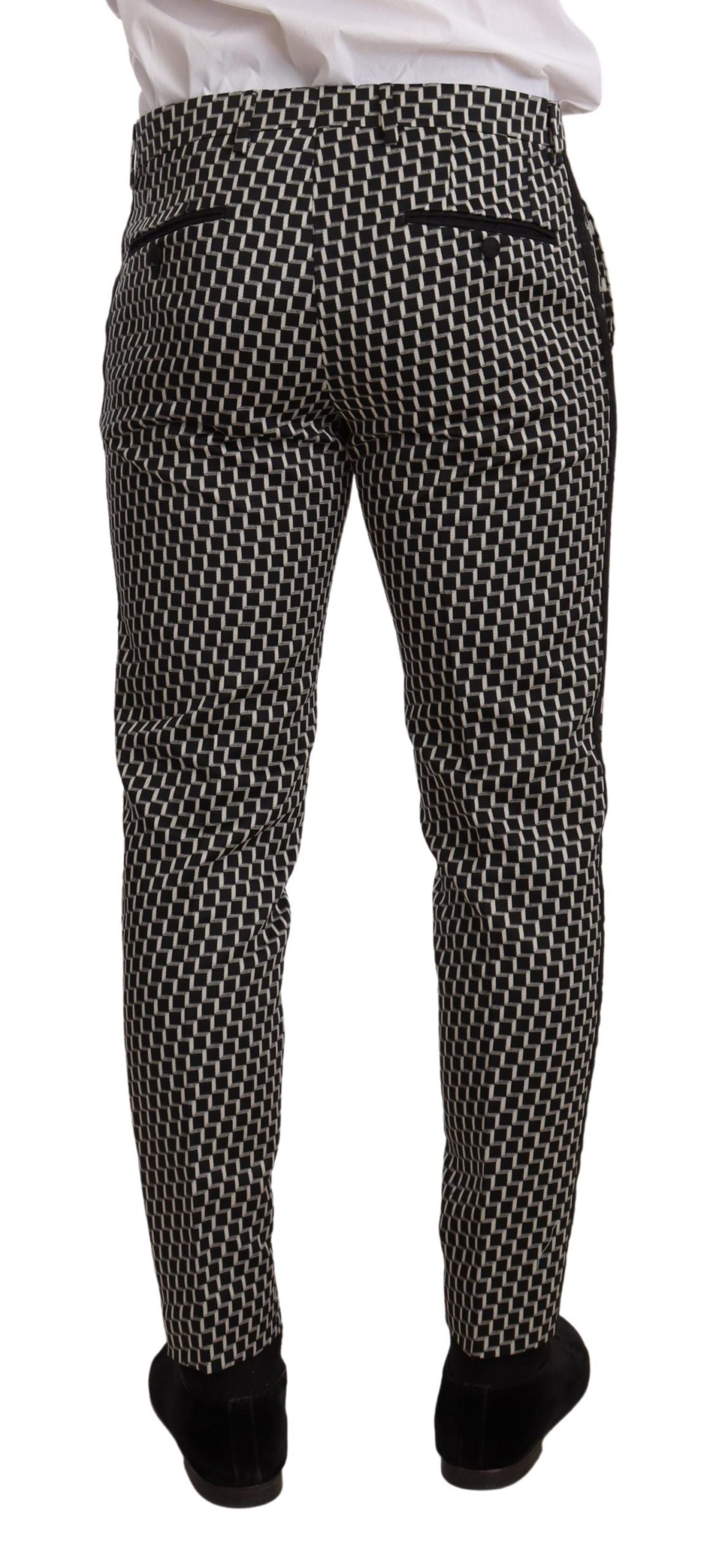 Costume trois pièces élégant à carreaux noirs Martini de Dolce & Gabbana