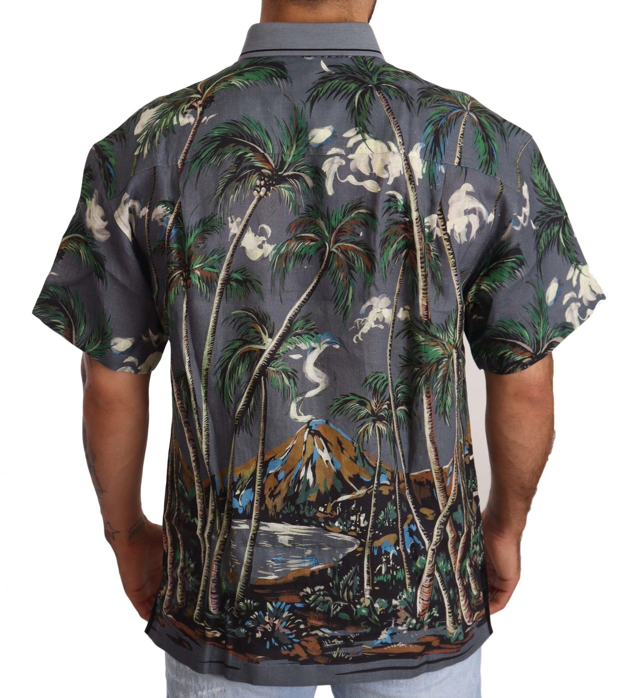 Chemise homme Dolce &amp; Gabbana Tropical Elegance en lin et soie