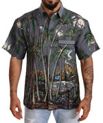 Chemise homme Dolce &amp; Gabbana Tropical Elegance en lin et soie