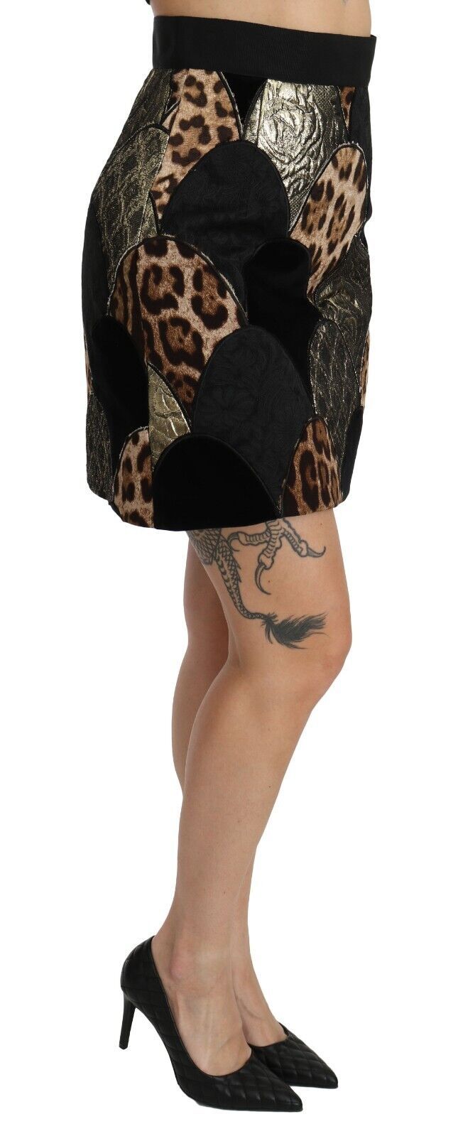 Dolce &amp; Gabbana High-Waisted Leopard Print Skirt