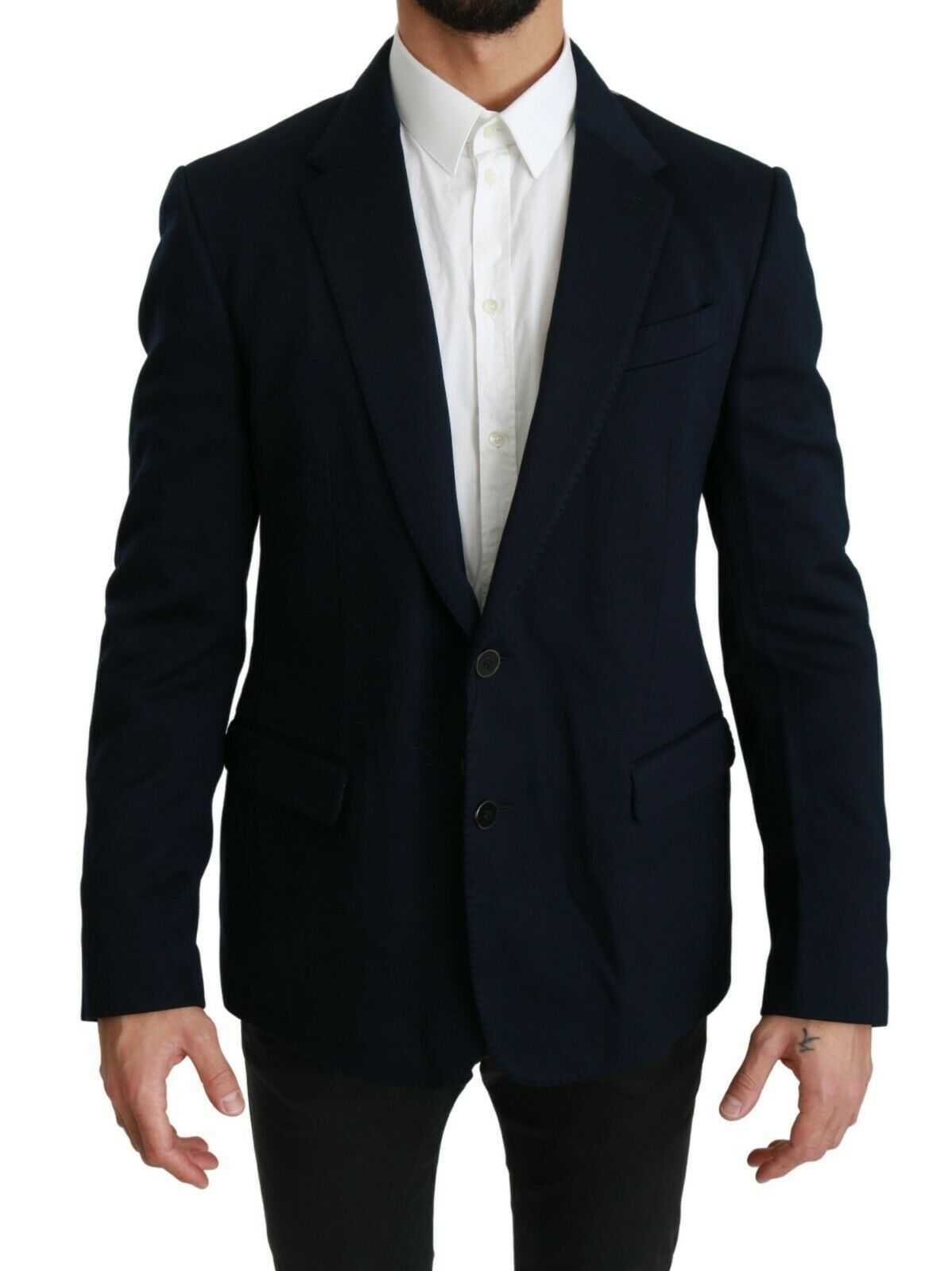 Dolce &amp; Gabbana Elegant Slim Fit Dark Blue Men's Blazer