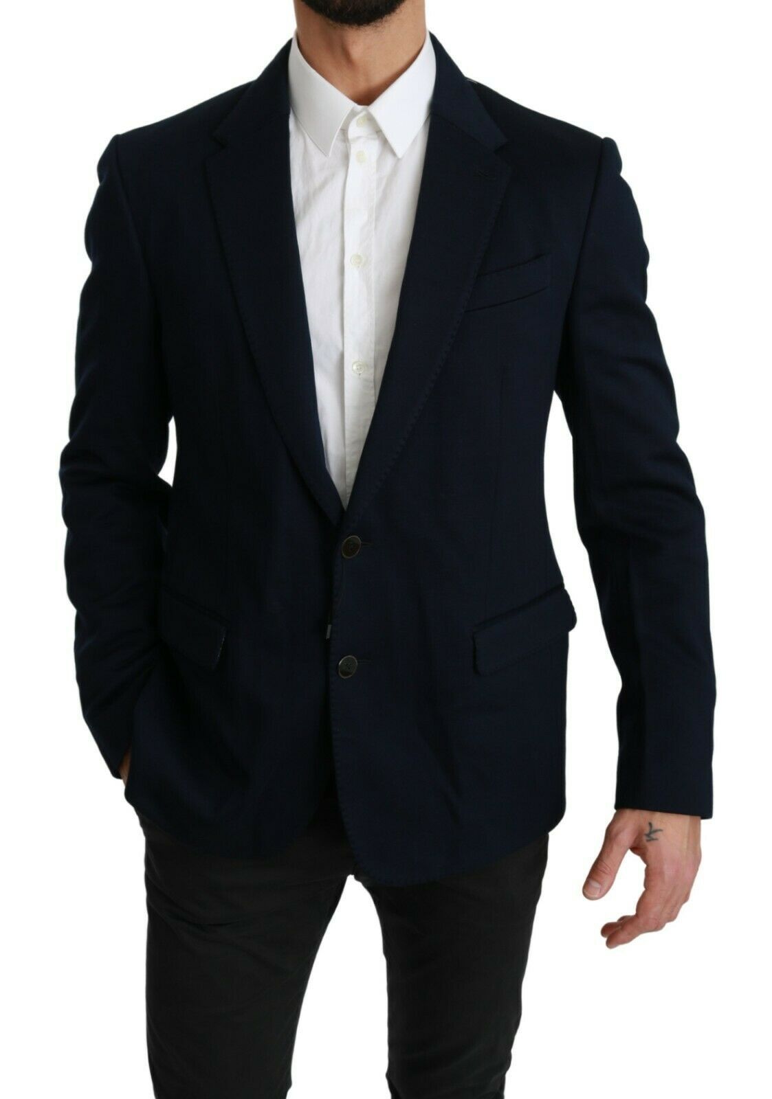 Dolce &amp; Gabbana Elegant Slim Fit Dark Blue Men's Blazer