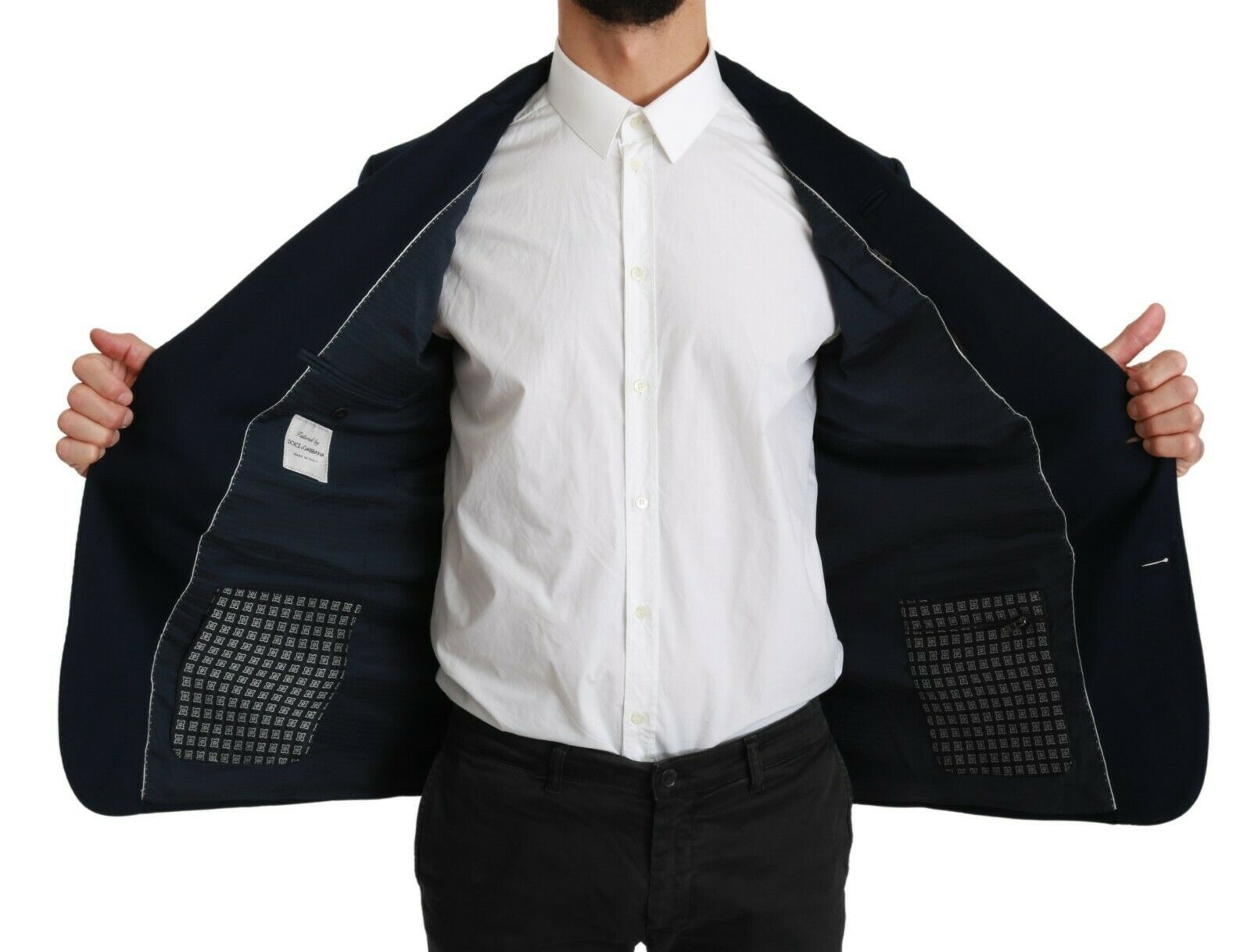 Dolce &amp; Gabbana Elegant Slim Fit Dark Blue Men's Blazer