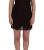 Dolce & Gabbana Bordeaux Floral Lace Ricamo Sheath Dress