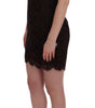 Dolce & Gabbana Bordeaux Floral Lace Ricamo Sheath Dress