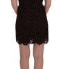 Dolce & Gabbana Bordeaux Floral Lace Ricamo Sheath Dress