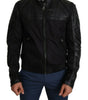 Dolce & Gabbana Black Nylon Full Zip Men Bomber Coat Jacket