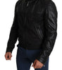 Dolce & Gabbana Black Nylon Full Zip Men Bomber Coat Jacket