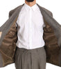 Costume élégant en laine marron clair pour homme Fendi