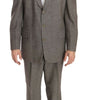 Costume élégant en laine marron clair pour homme Fendi
