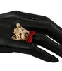Dolce & Gabbana Elegant Canine-Inspired Gold Tone Ring