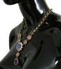 Dolce & Gabbana Elegant Gold Crystal Floral Charm Necklace