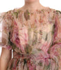 Dolce & Gabbana Multicolor Floral Print Long Maxi Gown Dress