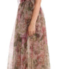 Dolce & Gabbana Multicolor Floral Print Long Maxi Gown Dress