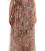 Dolce & Gabbana Multicolor Floral Print Long Maxi Gown Dress