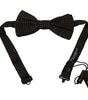 Dolce & Gabbana Elegant Black Patterned Silk Bow Tie