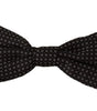 Dolce & Gabbana Elegant Black Patterned Silk Bow Tie