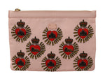 Portefeuille élégant à motif cœur rose Dolce &amp; Gabbana