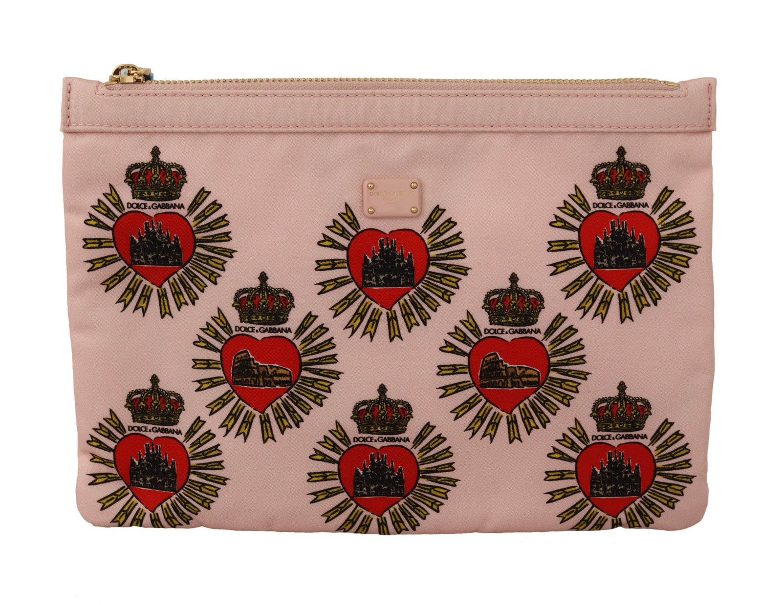 Portefeuille élégant à motif cœur rose Dolce &amp; Gabbana