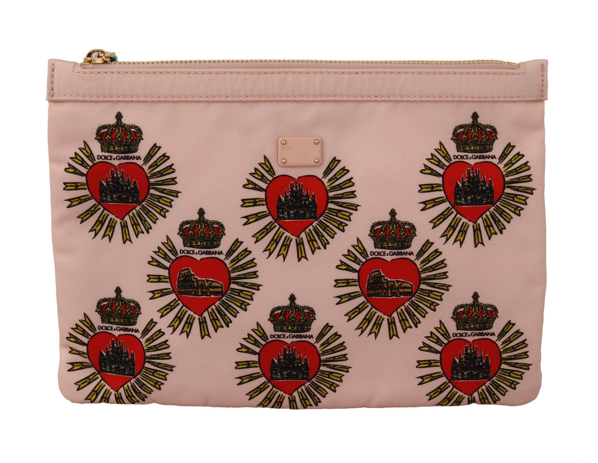 Portefeuille élégant à motif cœur rose Dolce &amp; Gabbana