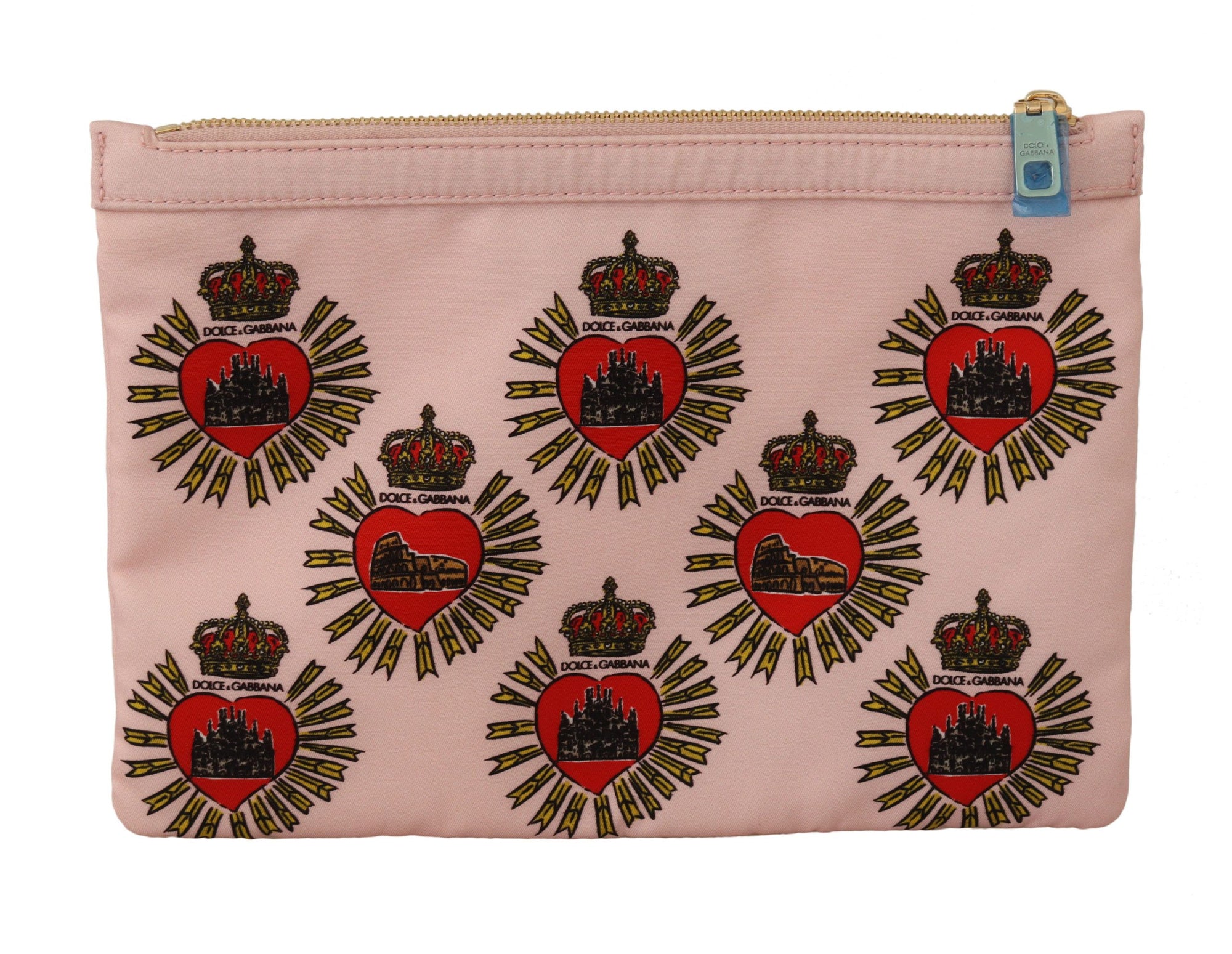 Portefeuille élégant à motif cœur rose Dolce &amp; Gabbana