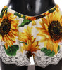 Dolce & Gabbana Sunflower Lace Lingerie Shorts - Silk Blend