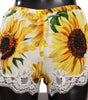 Dolce & Gabbana Sunflower Lace Lingerie Shorts - Silk Blend