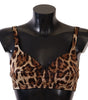 Dolce & Gabbana Elegant Silk Leopard Print Bra