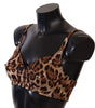 Dolce & Gabbana Elegant Silk Leopard Print Bra