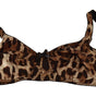 Dolce & Gabbana Elegant Silk Leopard Print Bra
