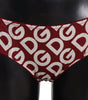 Bas de bain Dolce &amp; Gabbana Chic Bordeaux Blanc Logo