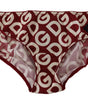 Bas de bain Dolce &amp; Gabbana Chic Bordeaux Blanc Logo