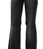 Dolce &amp; Gabbana Svelte Mid Waist Flared Black Denim