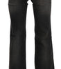 Dolce &amp; Gabbana Svelte Mid Waist Flared Black Denim