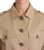 Dolce & Gabbana Beige Cropped Fitted Cotton Coat Jacket
