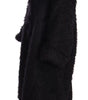 Dolce & Gabbana Black Mohair Fur Cape Trench Coat Jacket