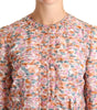 Dolce & Gabbana Multicolor Floral Print Silk Trench Coat Jacket