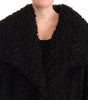 Dolce & Gabbana Black Polyester Fur Trench Coat Jacket