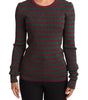 Dolce & Gabbana Multicolor Striped Crew Neck Pullover Sweater