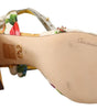 Dolce & Gabbana Multicolor Crystal Embellished Heel Sandals