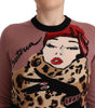 Dolce & Gabbana Pink Cashmere Crewneck Sartoria Pullover Sweater