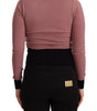 Dolce & Gabbana Pink Cashmere Crewneck Sartoria Pullover Sweater