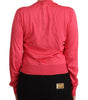 Dolce & Gabbana Pink Silk Crewneck Pullover Top Sweater