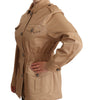Dolce & Gabbana Beige Cotton Long Sleeves Collared Coat Jacket