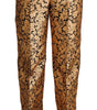 Dolce &amp; Gabbana Elegant Floral Jacquard High Waist Trousers